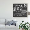 Trademark Fine Art June Erica Vess 'Chalkboard Bath Signs Ii' Canvas Art, 14x14 WAG06339-C1414GG